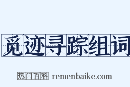 觅迹寻踪组词是什么意思的图片